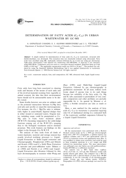 determination of fatty acids (c8&plusmn;c22) in urban wastewater by gc-ms