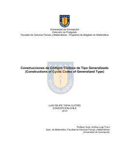 Construcciones de C&oacute;digos C&iacute;clicos de Tipo