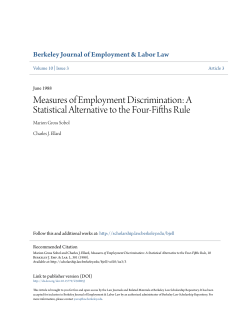 Measures of Employment Discrimination