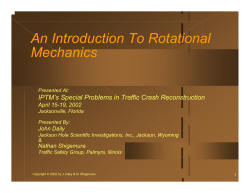 An Introduction To Rotational Mechanics