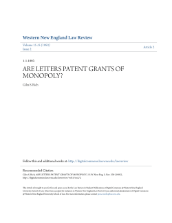 are letters patent grants of monopoly?