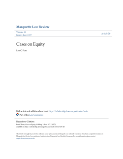Cases on Equity - Marquette Law Scholarly Commons