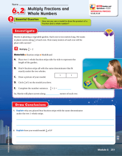 6.2 Multiply Fractions and Whole Numbers