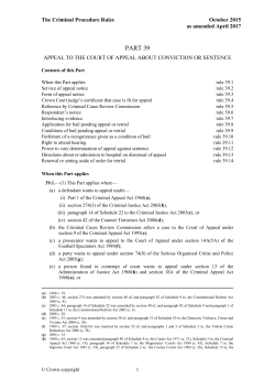 Appeal to the Court of Appeal about conviction or sentence