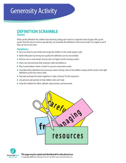 Definitions Scramble Activity