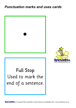 Punctuation marks and uses cards