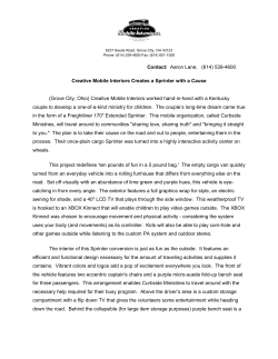 Creative Mobile Interiors creates a Sprinter with a cause