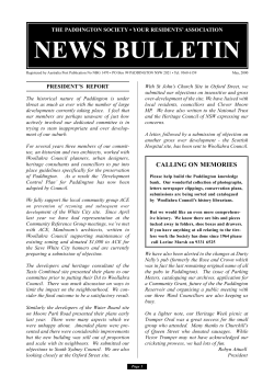 May - The Paddington Society