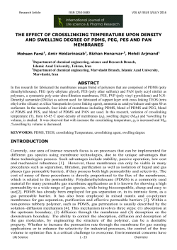 THE EFFECT OF CROSSLINKING TEMPERATURE UPON