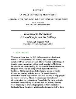 La Salle University_In Service to the Nation_Arts and Crafts and the