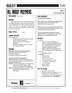 All About Polymers - Louisiana Public Broadcasting