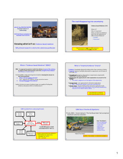 Knowing what isn`t so: Evidence