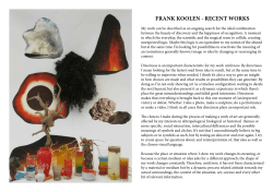 FRANK KOOLEN - RECENT WORKS
