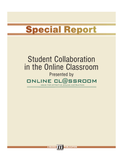 Student Collaboration in the Online Classroom