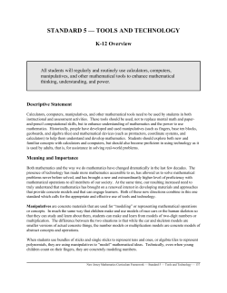 Mathematics, Tools and Technology