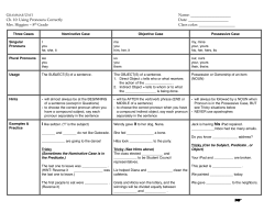 Notes Chart Pronoun Case