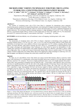 microfluidic vortex technology for pure circulating tumor cell