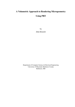 A Volumetric Approach to Rendering Microgeometry