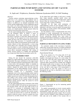 Particle free pump down and venting of UHV vacuum systems