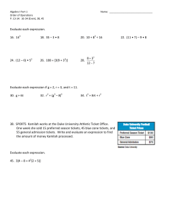 Evaluate each expression. 16. 143 18. 35 &ndash; 3 &bull; 8 20. 10 + 83 &divide; 16 22