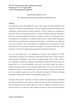 The contours of a socio-Austrian market agenda