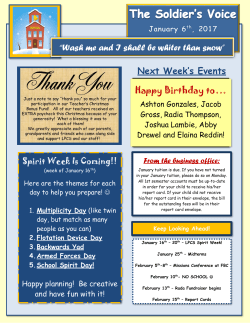Next Week`s Events Happy Birthday to&hellip; &ldquo;Wash me and I shall be
