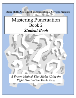 Mastering Punctuation