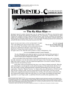 The Ku Klux Klan in the 1920s: Collected