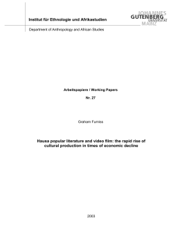 Hausa popular literature and video film