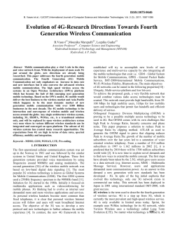 Evolution of 4G-Research Directions Towards Fourth Generation