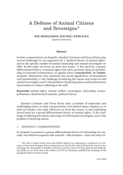 A Defense of Animal Citizens and Sovereigns