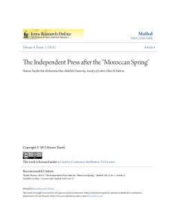 The Independent Press after the "Moroccan Spring"