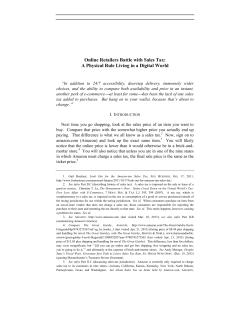 Online Retailers Battle with Sales Tax: A Physical Rule Living in a