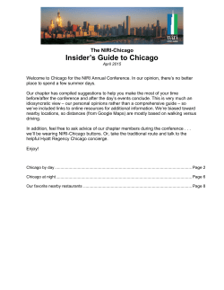 Insider`s Guide to Chicago - NIRI