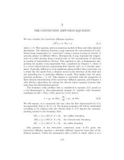 THE CONVECTION&ndash;DIFFUSION EQUATION