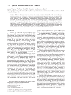 The Dynamic Nature of Eukaryotic Genomes