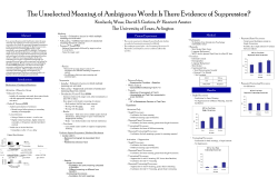 The Unselected Meaning of Ambiguous Words