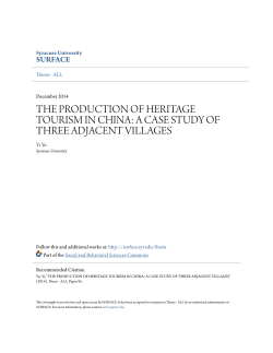 the production of heritage tourism in china: a case study of