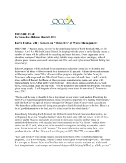 Earth Festival 2011 Focus is on &ldquo;Three R`s&rdquo;