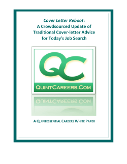 Cover Letter Reboot - Quintessential Careers