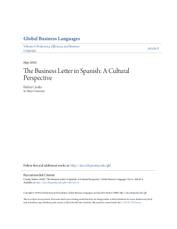 The Business Letter in Spanish: A Cultural - Purdue e-Pubs