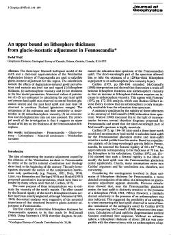 An upper bound on lithosphere thickness from glacio