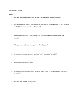 The Outsiders: Chapter 8 Name: 1. How does what the doctor first