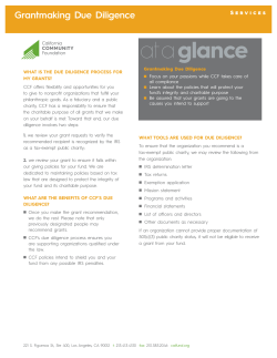 Due Diligence - California Community Foundation