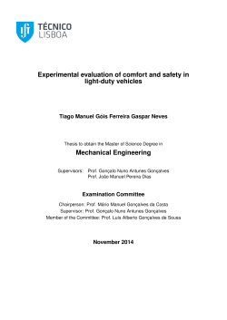 Experimental evaluation of comfort and safety in