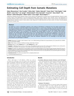Estimating Cell Depth from Somatic Mutations