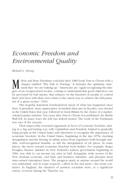 Economic Freedom and Environmental Quality