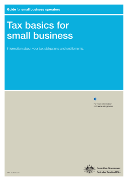 Tax basics for small business