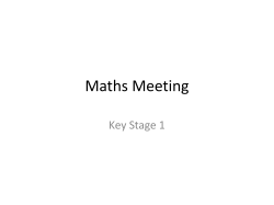 Maths Meeting KS1 Oct 2016