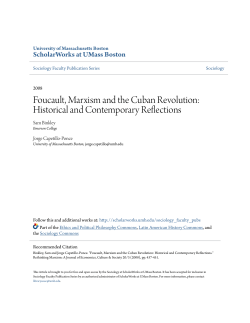 Foucault, Marxism and the Cuban Revolution: Historical and